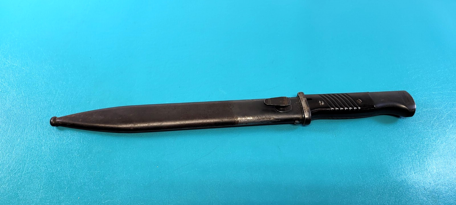 WWII German K98 Rifle Bayonet Knife Eickhorn & Mundlos Scabbard c. 1939 Q5