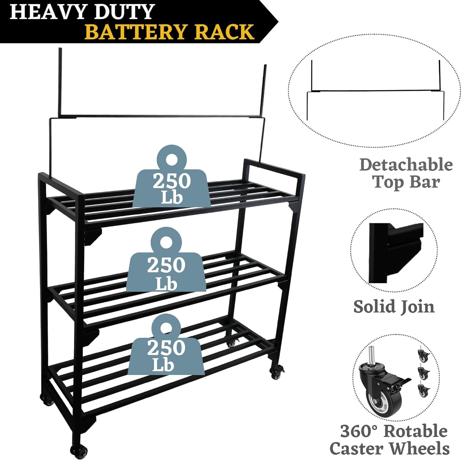 Battery Rack Car Storage Battery Holder Display Rack Storage Shelf Garage Works