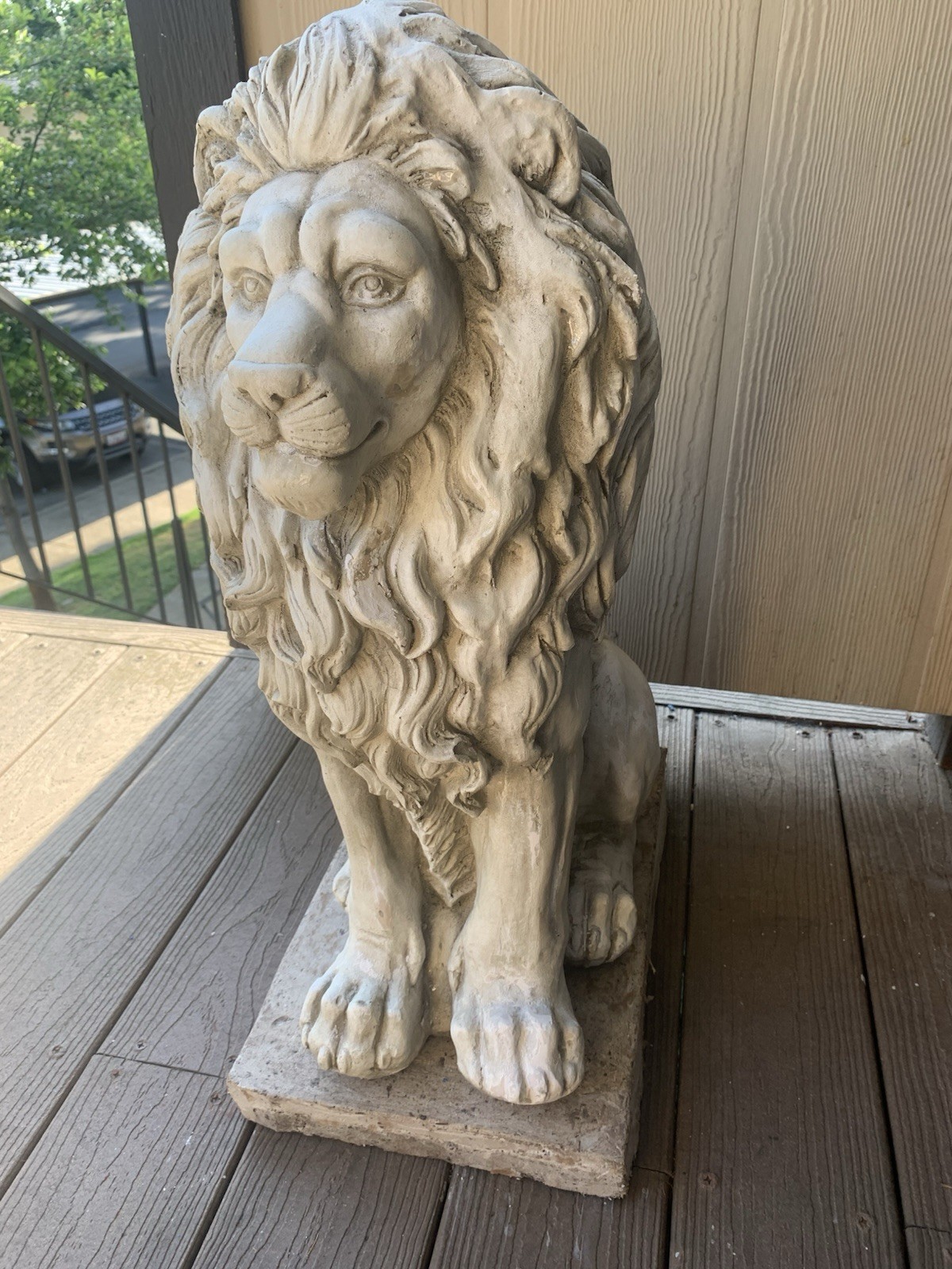 LATEX RUBBER MOLD + Fiberglass casing Large Lion H. 27” YKM-5084A Made In USA