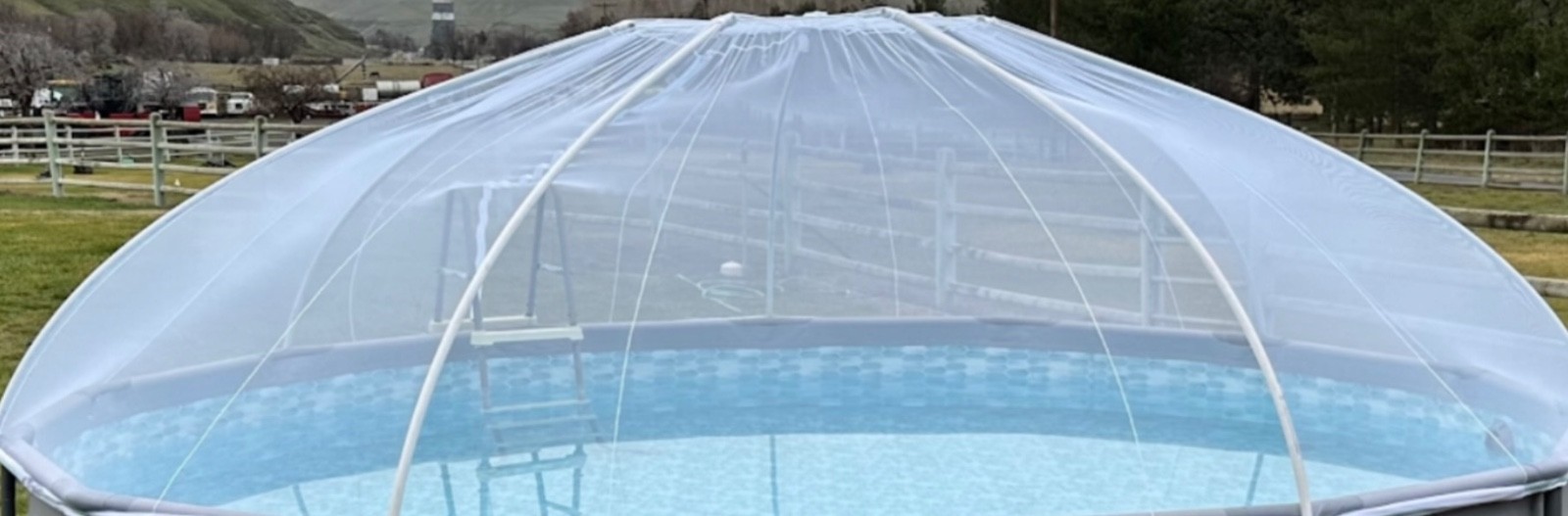NET ONLY Shaped in A Dome with a Zipper for 20' to 24' Round Above Ground Pools