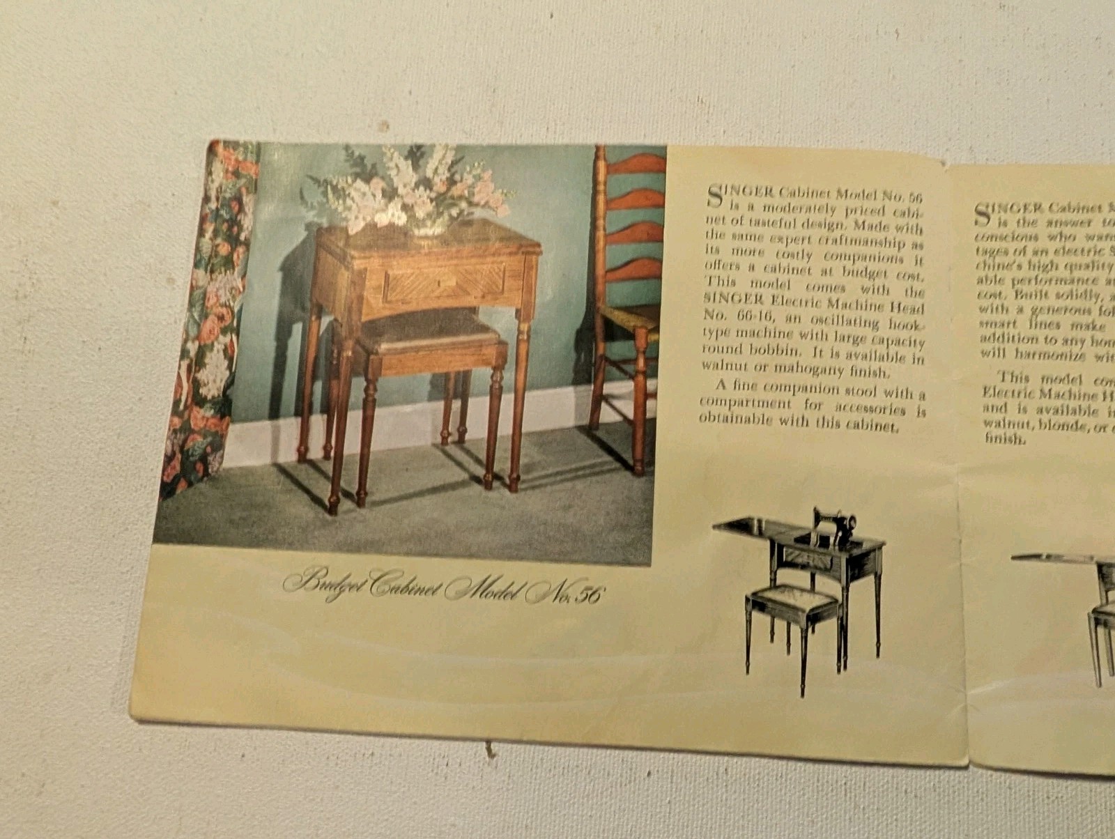 Vintage Singer Electric Sewing Machines Models Catalog Brochure Featherweight