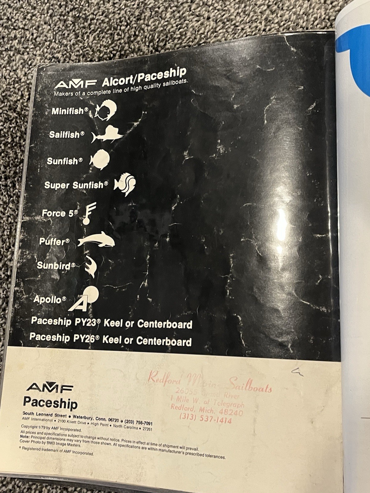 VINTAGE 1978/1979 AMF PACESHIP SAILBOAT Original Owner’s Manual& Sales Brochure