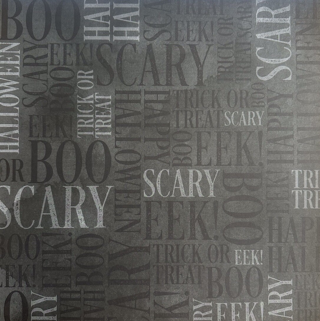 ~ HALLOWEEN ~ 12x12 SCRAPBOOK CARDSTOCK PAPER PAD 48 LOT *MARTHA STEWART* FOIL