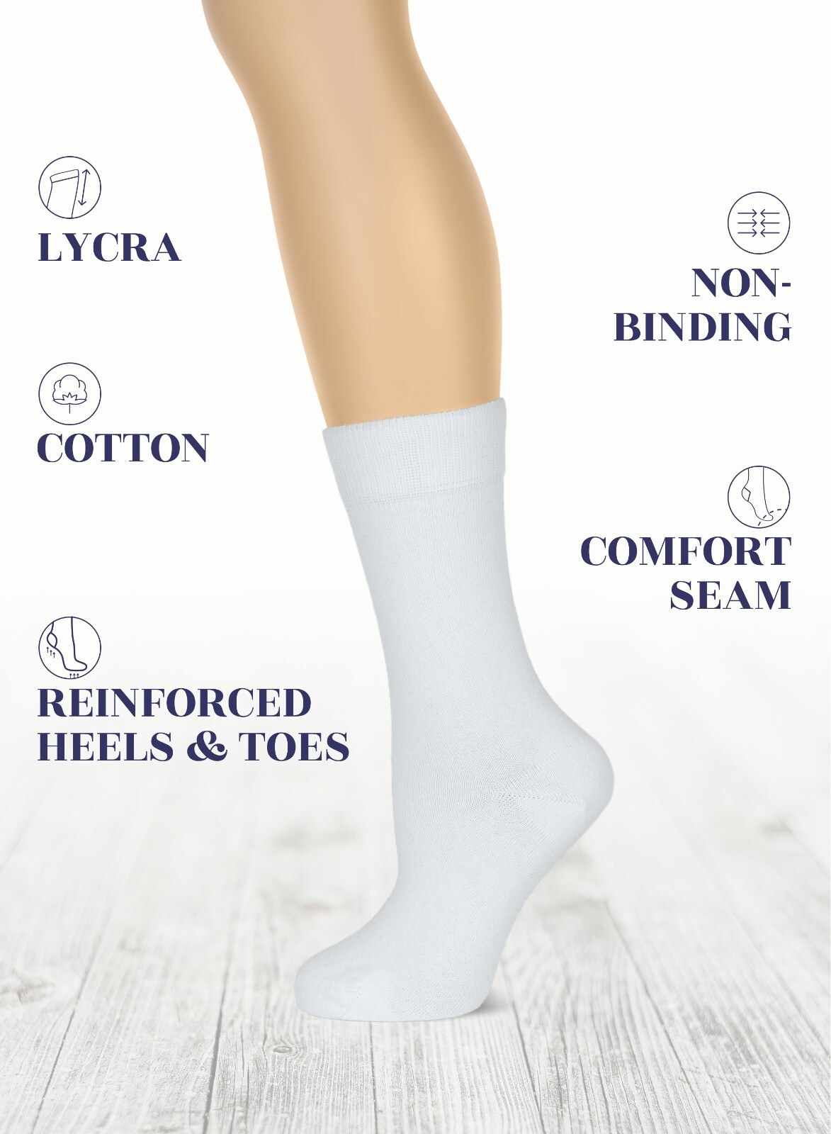 WOMEN Dress Crew COTTON Socks, MEDIUM AND LARGE, CASUAL, 4 Pairs