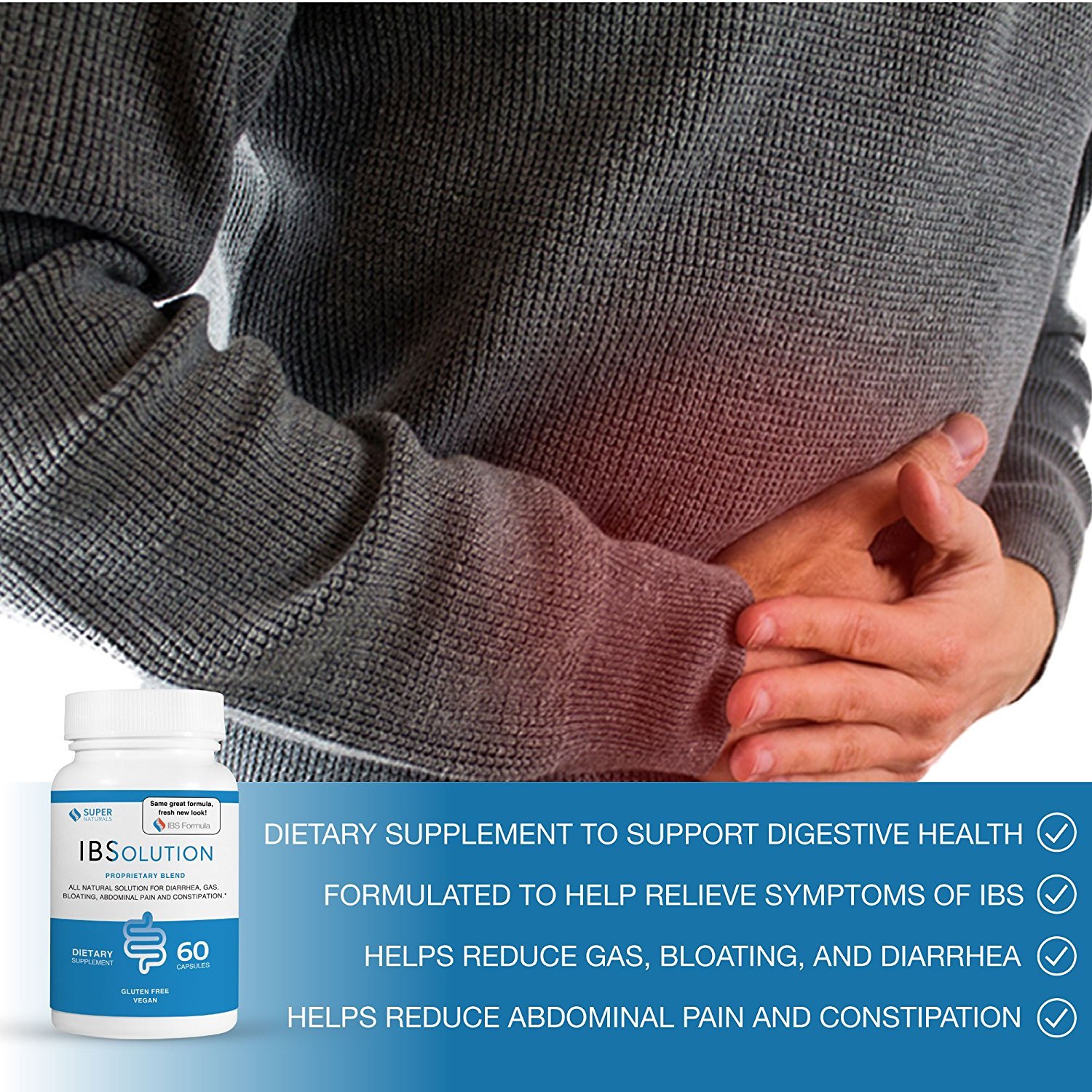 Natural IBS Treatment - IBSolution for Relief of Diarrhea Constipation/Bloating