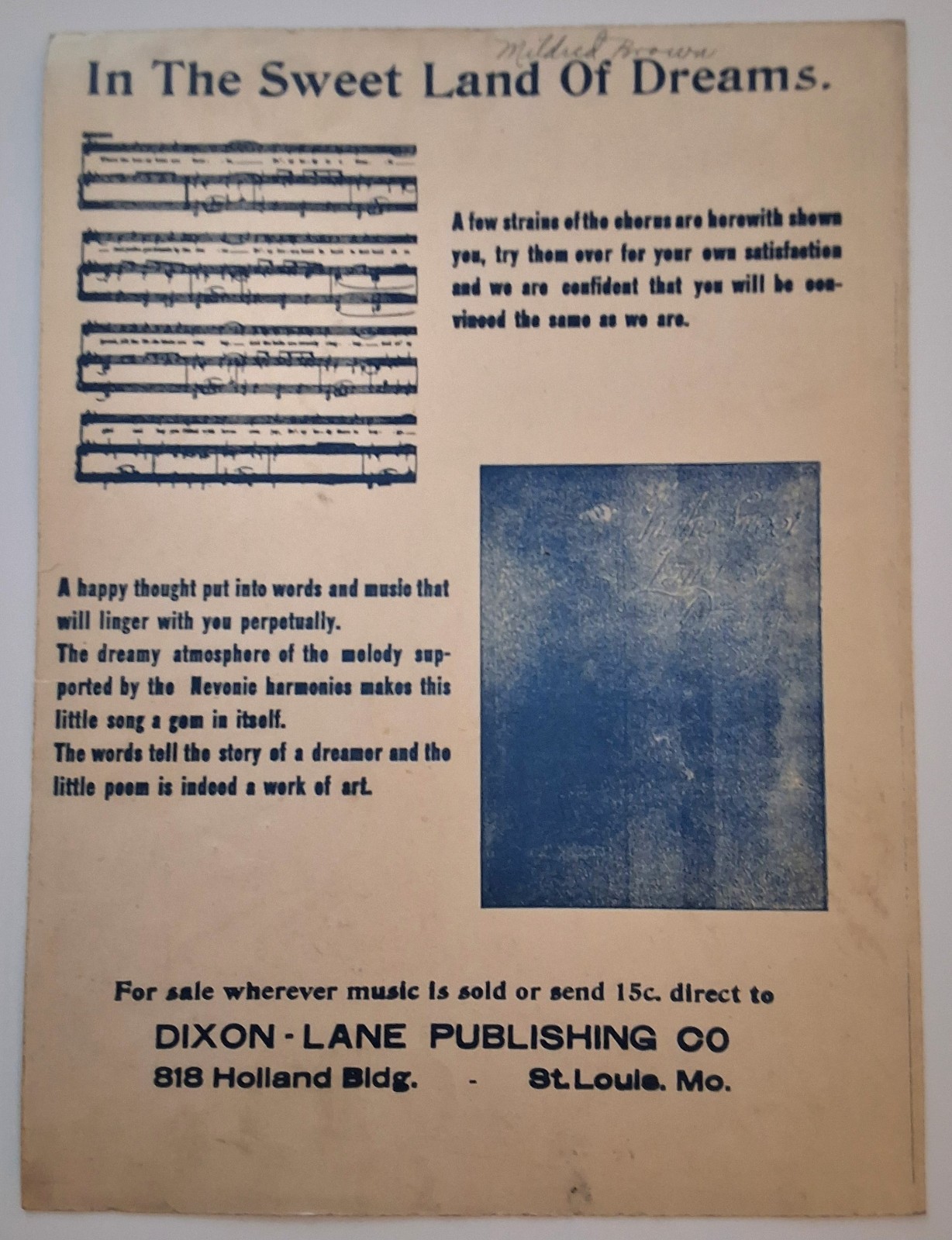 Antique Music Sheet Song Booklet - Dixie Lullaby - David Portnoy - Harold Dixon