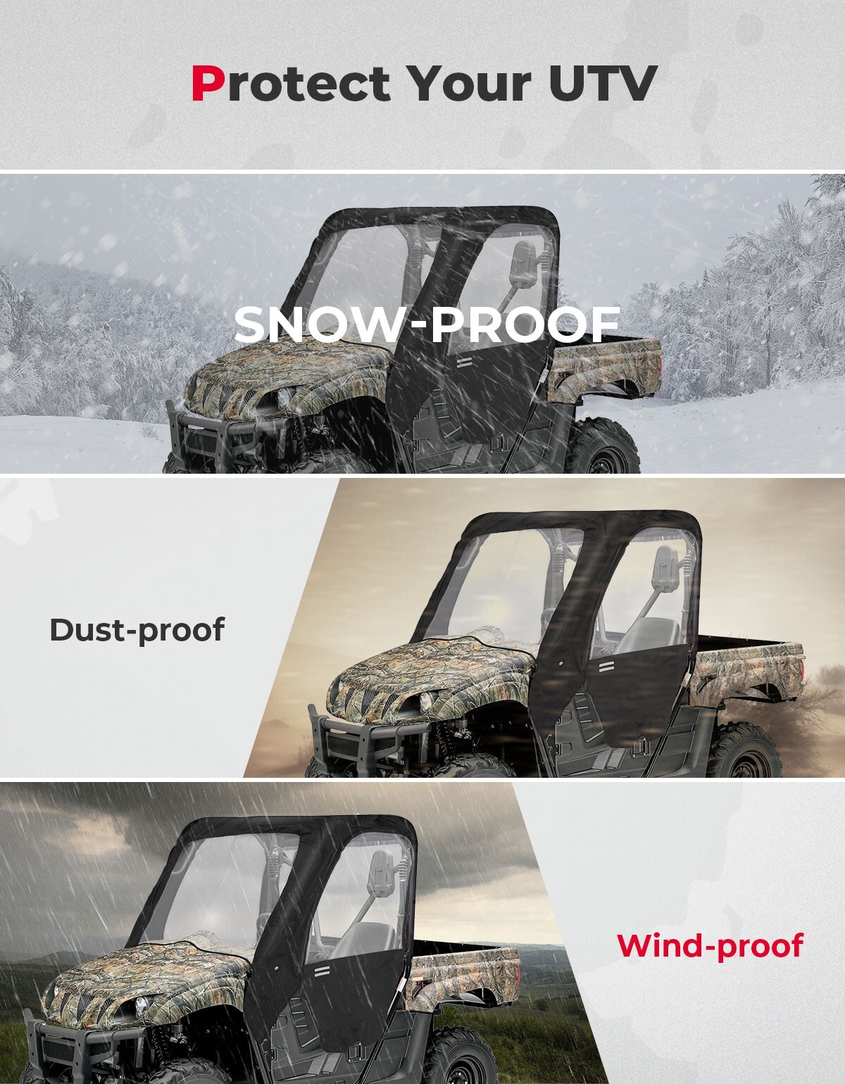 Cab Enclosure Upper Door for Yamaha Rhino (with half doors)450 660 700 2004-13