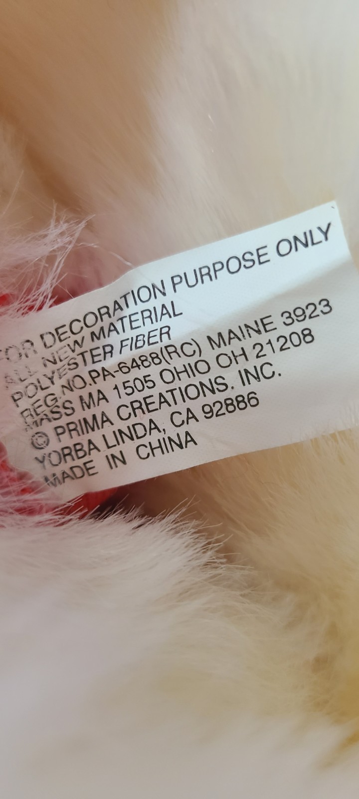 Vintage Prima Creations Reindeer Moose Plush Christmas Stocking Fluffy