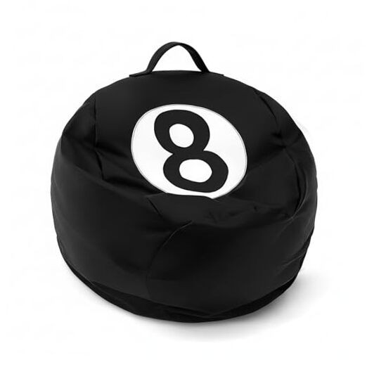 8 Ball Bean Bag Chair Cover Black 8 Ball Stuffed Leather Bean Bag Storage for