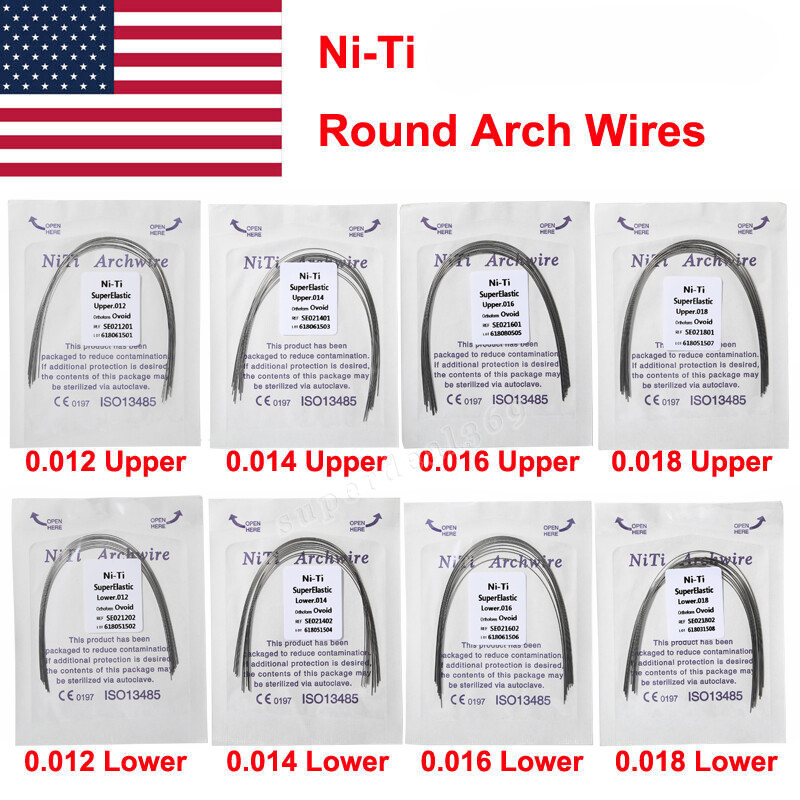 10 packs Arcos de Dental Ortodoncia Redondos Niti Arco de Alambre Su Arch Wire
