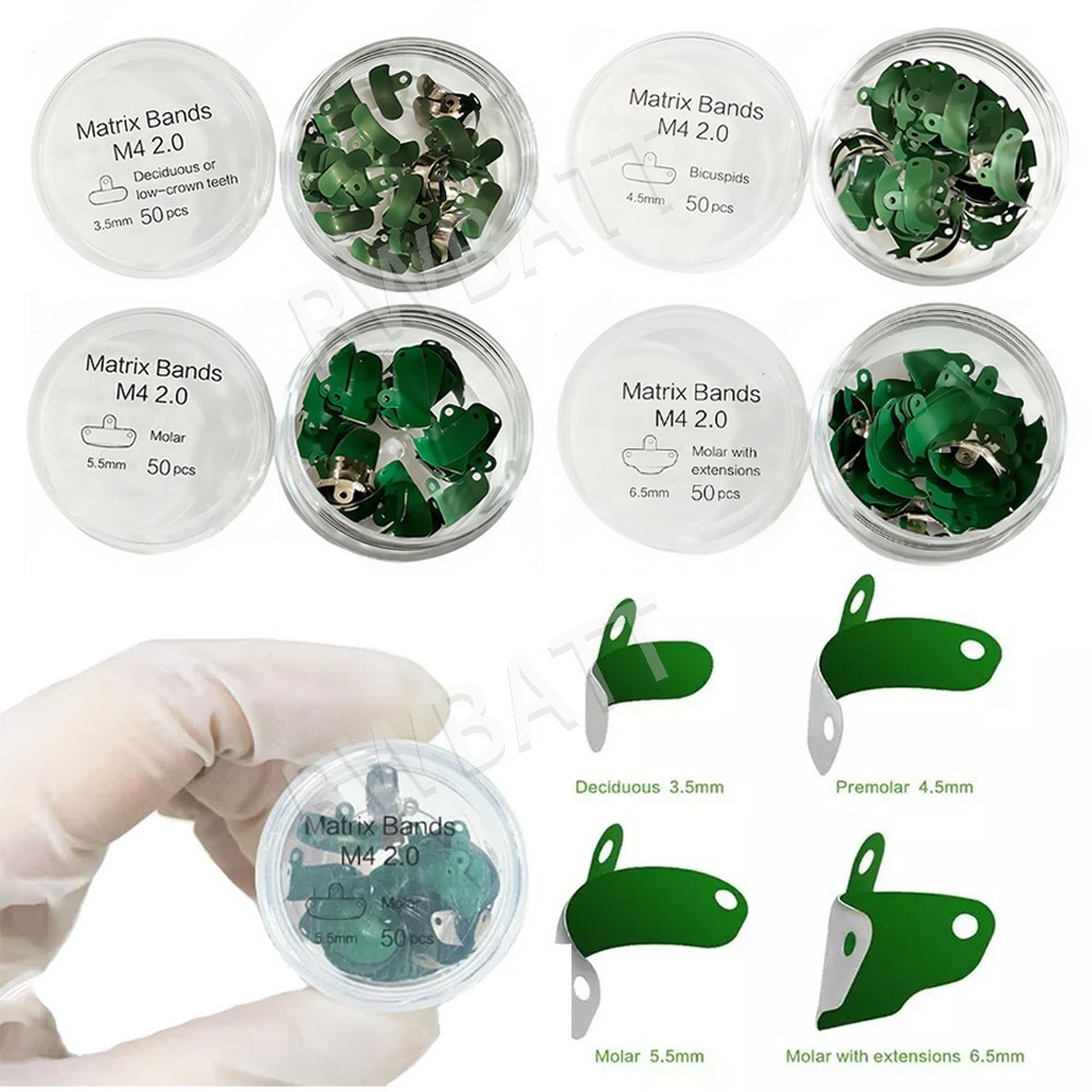 Dental Matrix Bands PTFE Non-Stick Coating Sectional Contoured Metal Matrices