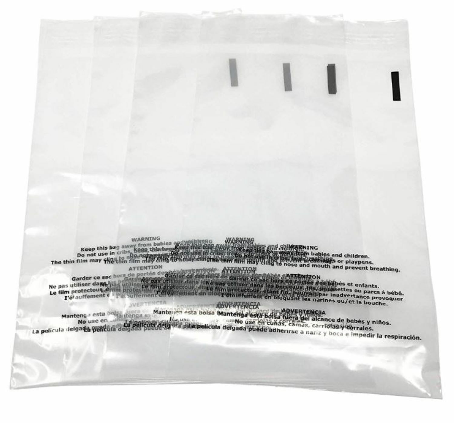 Pick Size & Quantity Resealable Suffocation Warning Poly Bags Amazon FBA