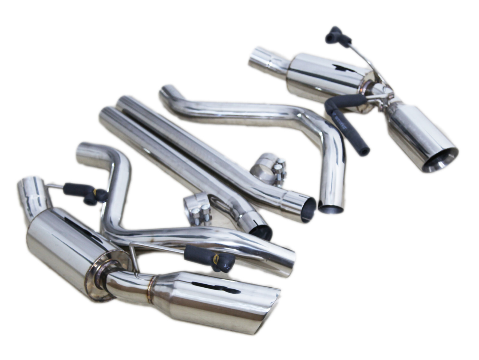 Fit Ford Mustang05-10 GT/07-10Shelby GT500 V8 Dual 4"Tip Muffler Catback Exhaust