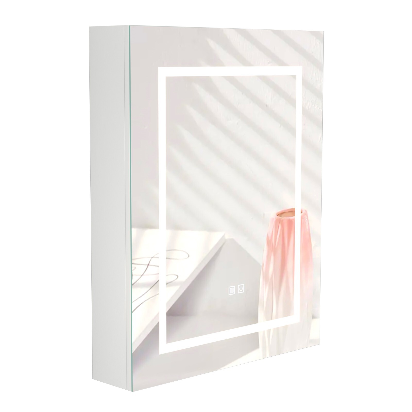 LED Medicine Cabinet with Light Wall Mounted Mirror Cabinet Anti-Fog 3-Color New