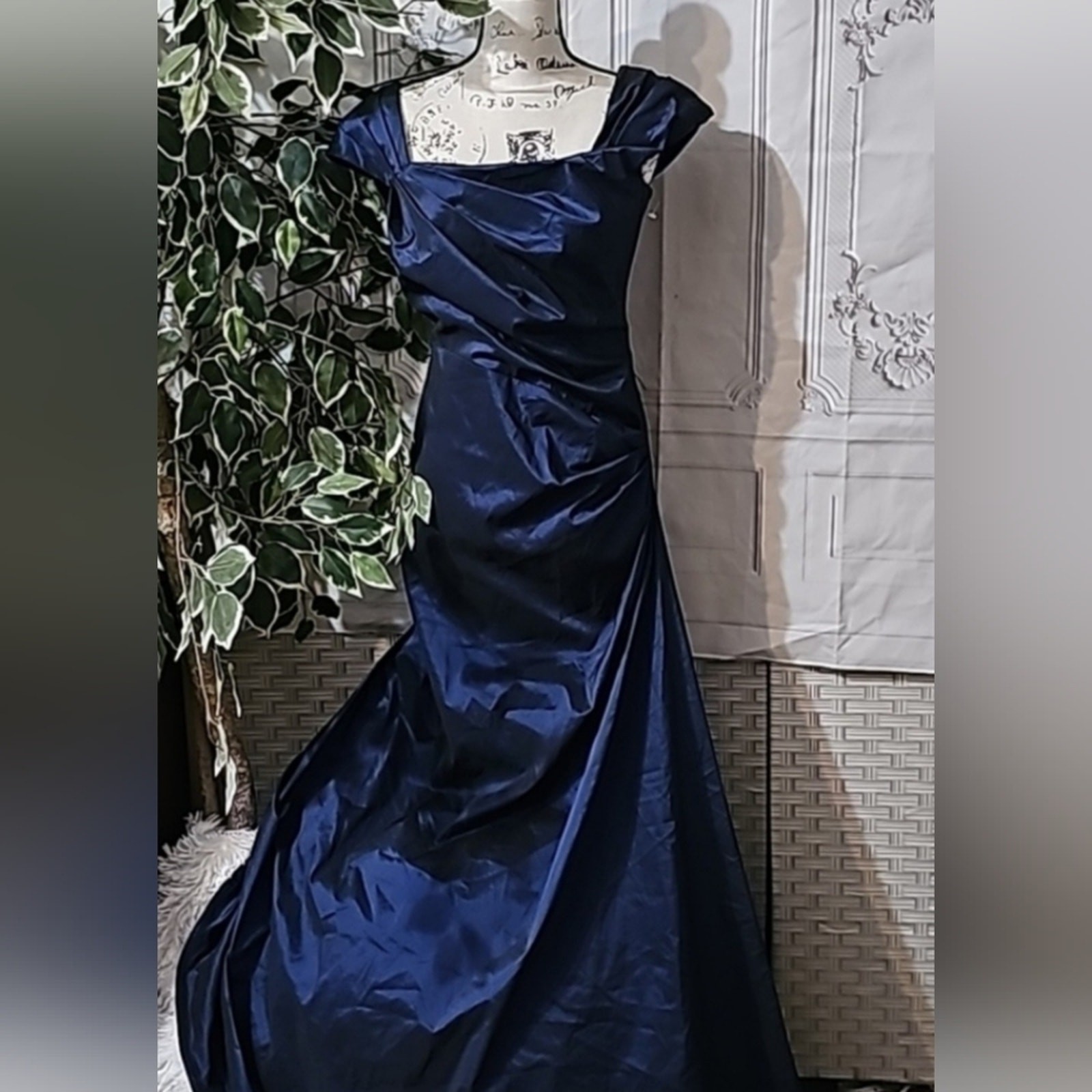 Tadashi NWOT Satin Blue Gown 4
