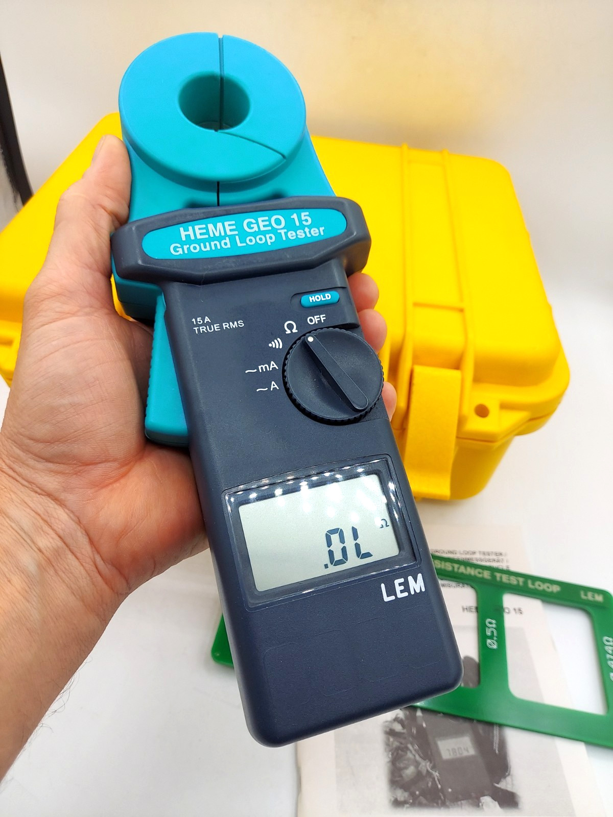 LEM GEO 15 Ground Loop Tester w/ Hard Case, Manual & Test Loop **Maybe New?**