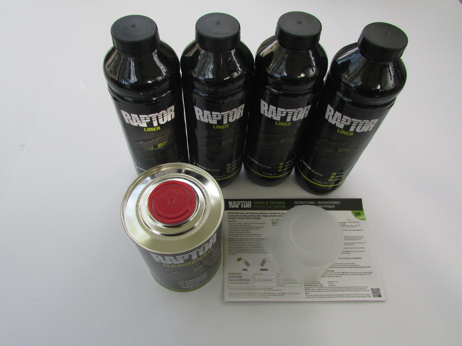 UPOL Raptor 2K Bed Liner Anti-Corrosion Textured Spray Black 4L