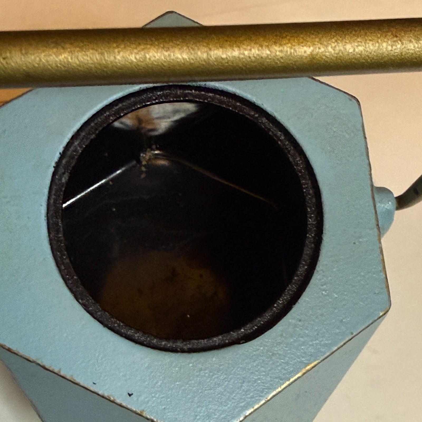 Japanese Tetsubin Cast Iron Blue Diamond Geometric Tea Kettle Stovetop w Infuser