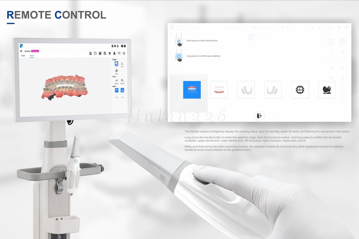 Dental Intra-oral Scanner 3D Real-time Display Software GreatLife w/Scanning SW