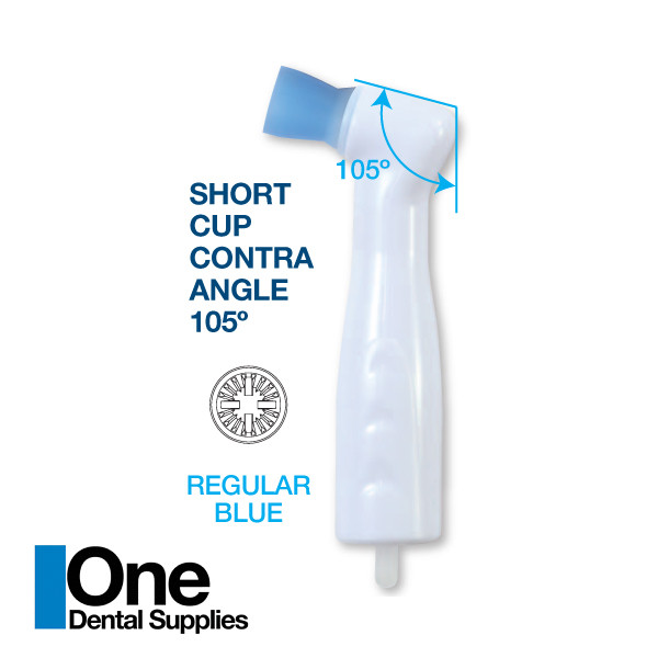 Dental Disposable Prophy Angles Contra Angle 105° Regular Short Latex Free 500's