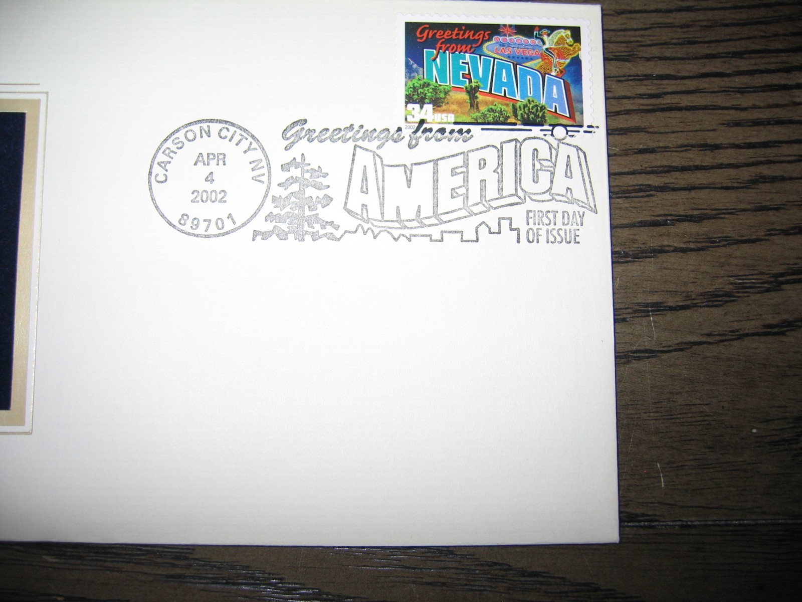 2002 NEVADA Greetings From America replica Gold Stamp Golden COVER