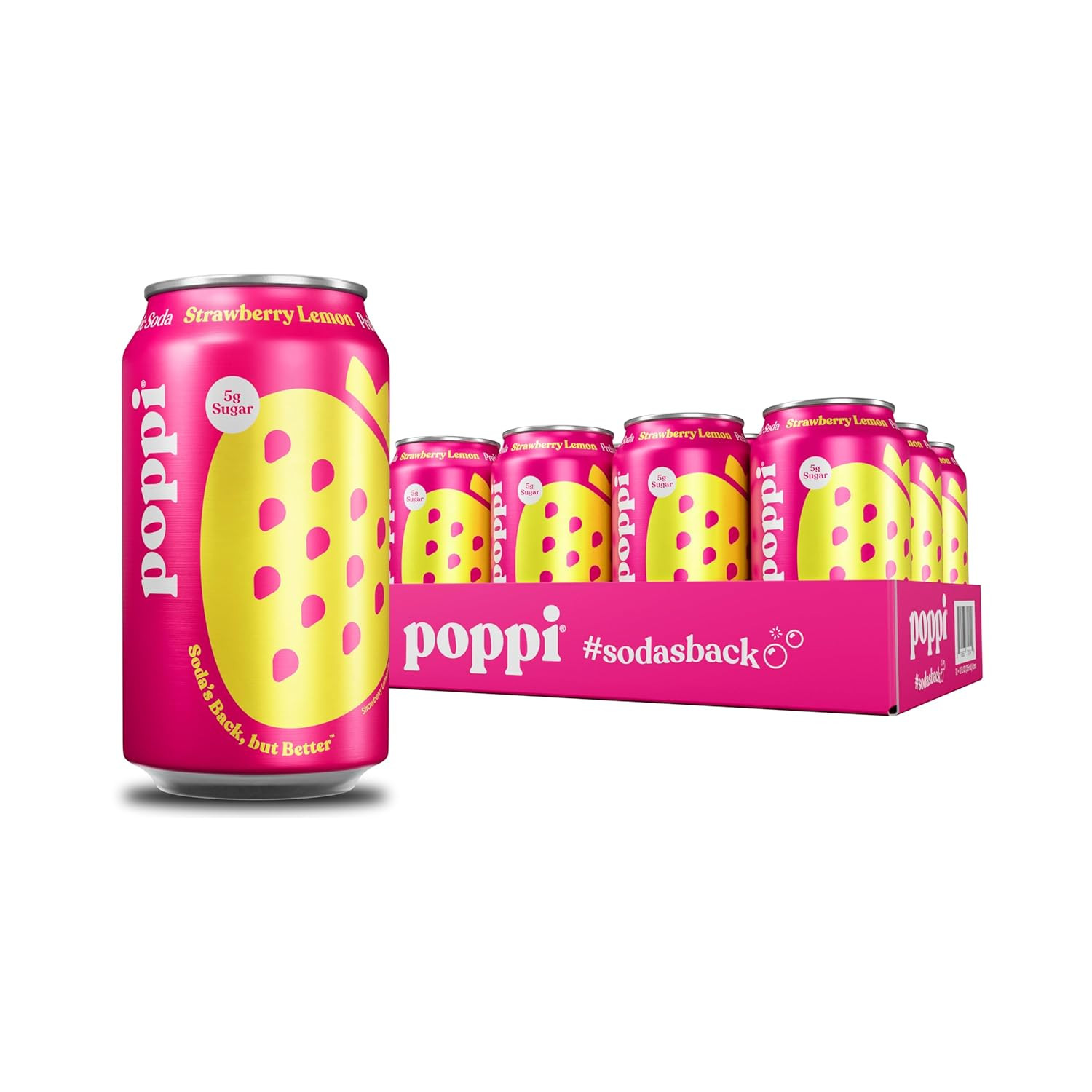 Poppi Sparkling Prebiotic Soda Beverage with  Cider Vinegar, Seltzer Water and F
