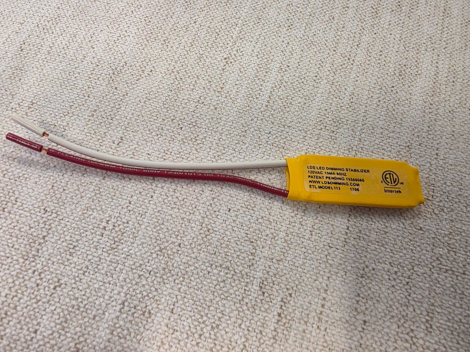 LDS LED Dimming Stabilizer, 120V (LDS-120V) Brand new - Yellow