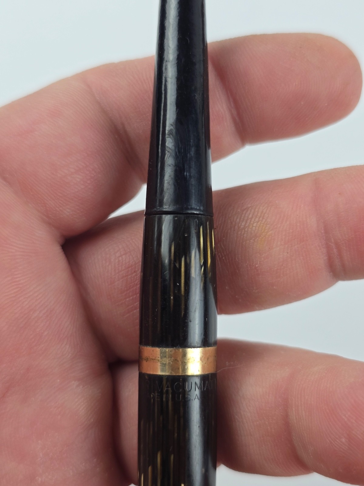 Vintage Parker Striated Vacumatic Fountain Pen Stand & Ink Well Bottle