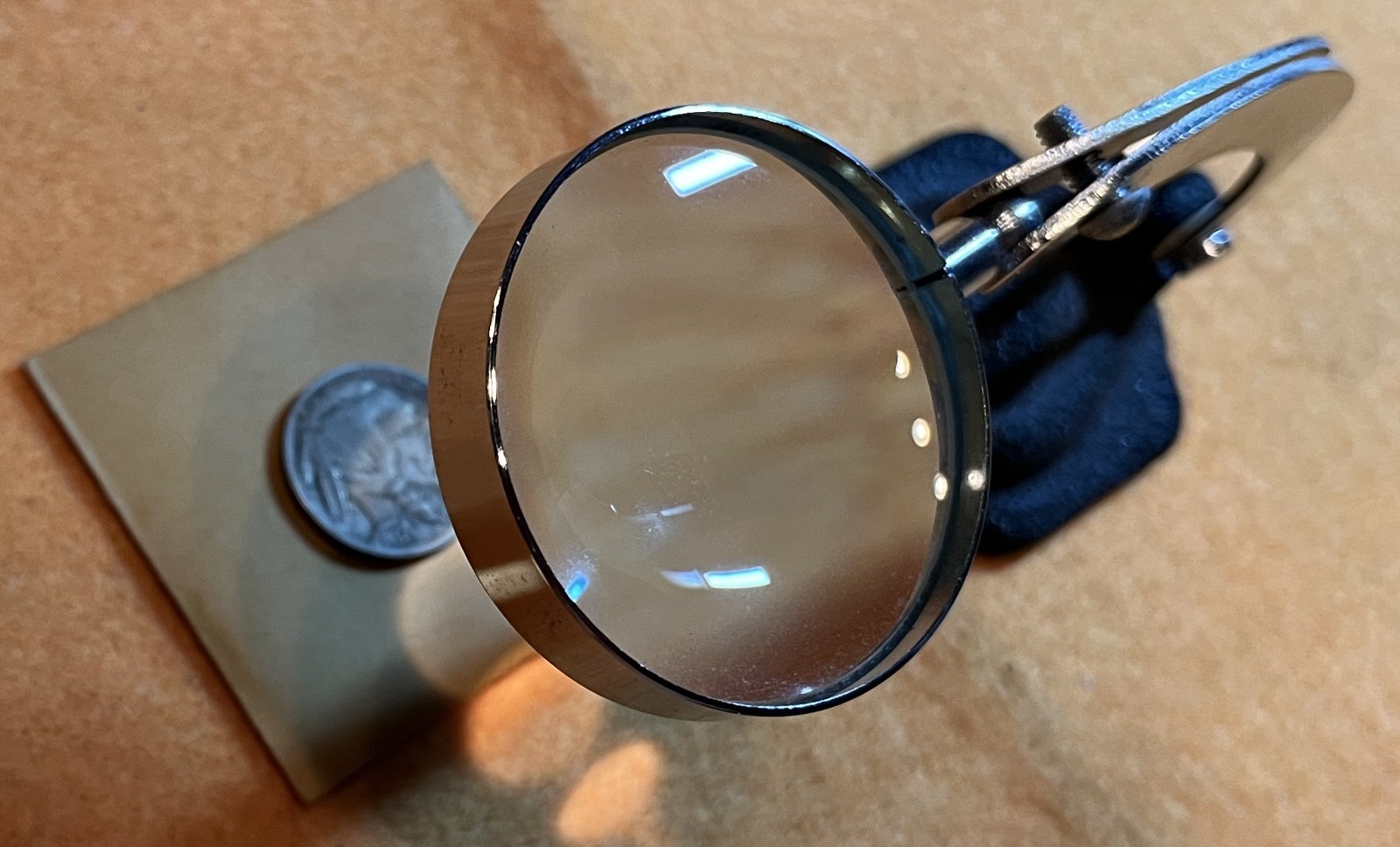 Vintage Stand Magnifier Adjustable Hobby Use - Coins Stamps etc.