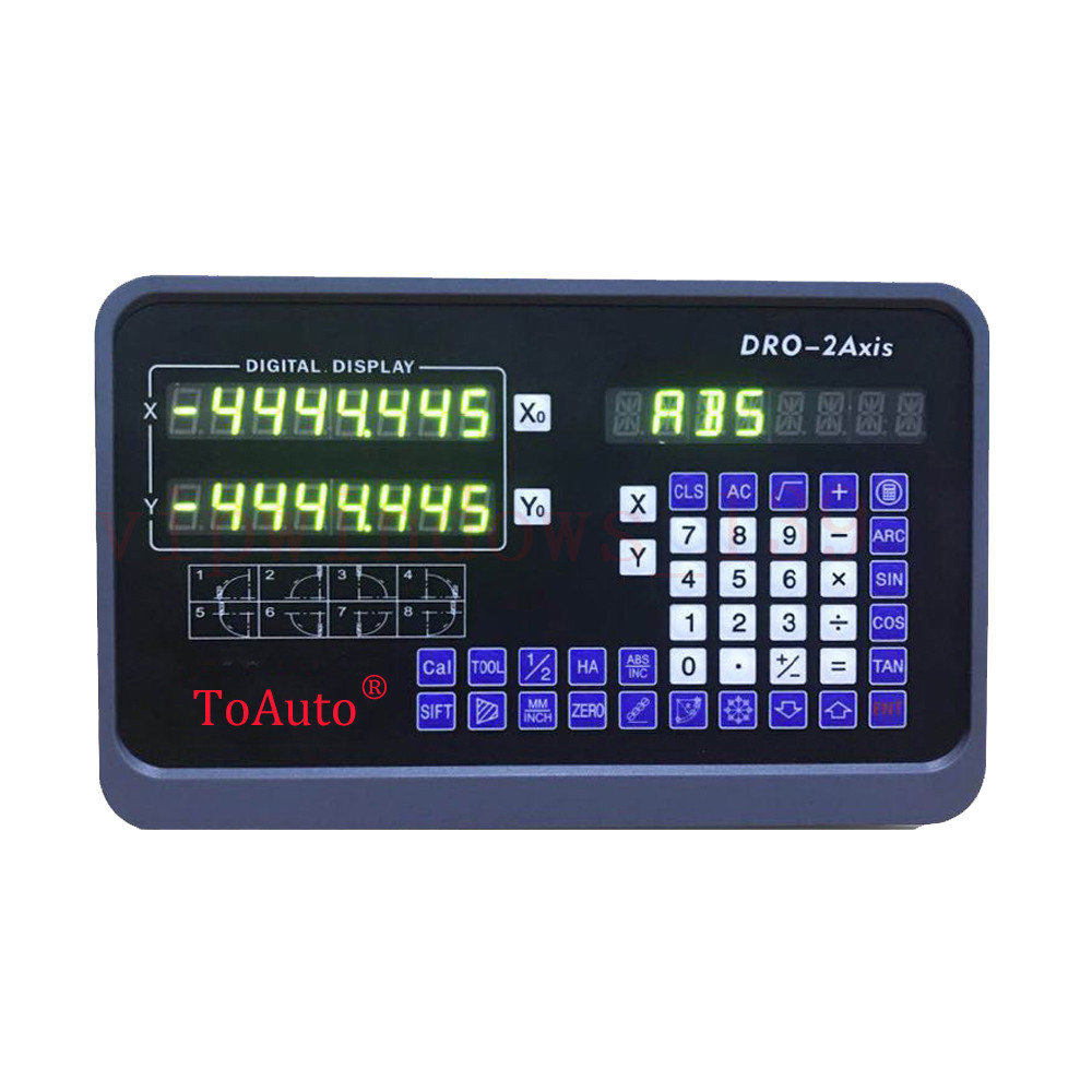 ToAuto 12" 40" Linear Scale 2 Axis DRO Digital Readout 5µm for Mill Lathe, US