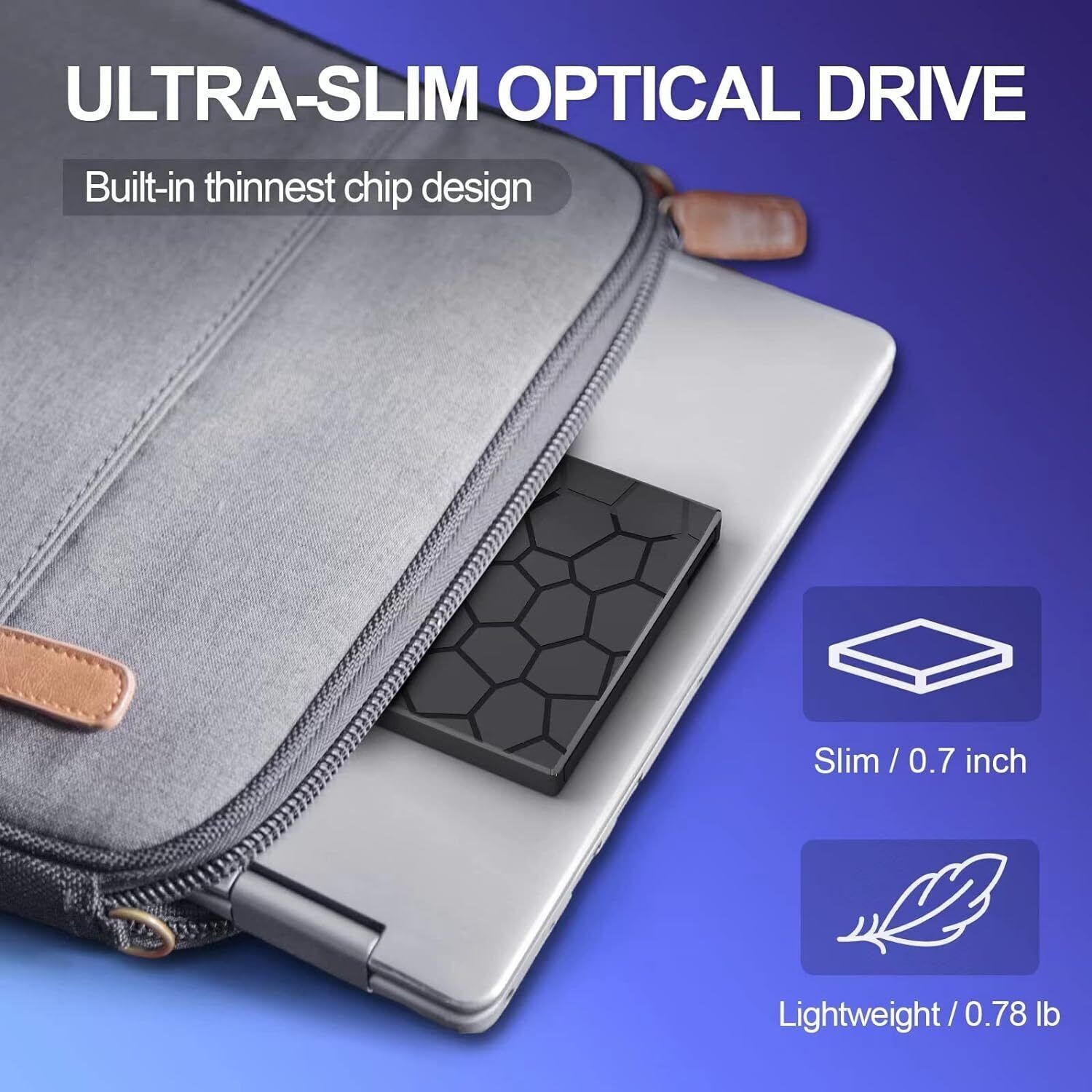 Slim External CD DVD RW Drive USB 3.0 Writer Burner Player Black For Laptop PC