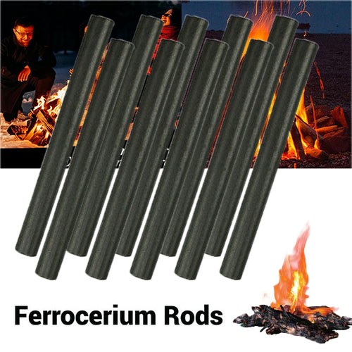 5 10 20 Huge 5 x 1/2" Magnesium FERRO ROD Fire Starter Outdoor Survival Camping