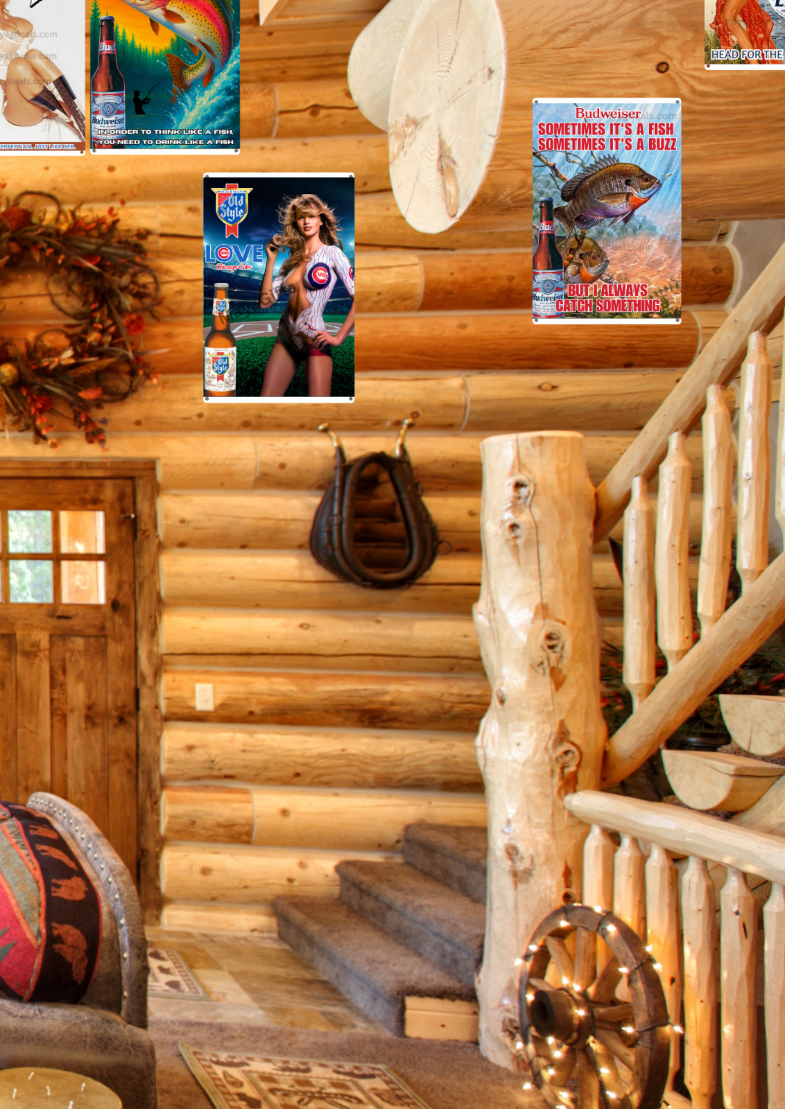 Chicago Cubs Old Style Beer Metal Sign Baseball Bar Man Cave Wall Decor Read Des