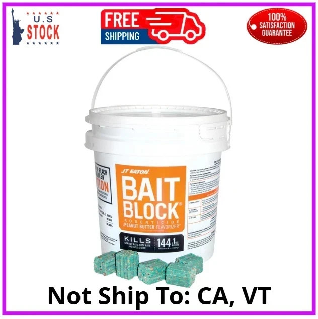 144 Count Rodenticide Blocks - Diphacinone Formula for Instant Rodent Control