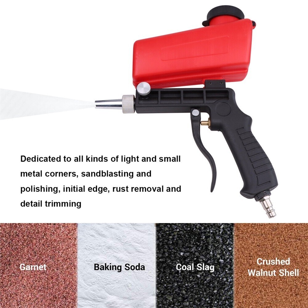 NEW Portable Handheld Air Compressor Speed Sand Gun Blaster Sand Blasting 1/4 in