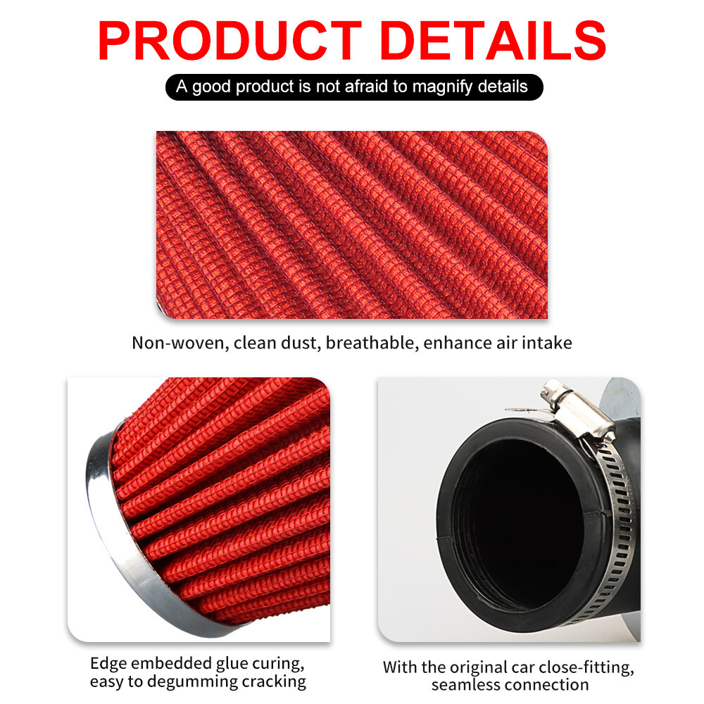 NIBBI Motorcycle Air Filter Universal 48mm Fits Pit Dirt Mini Bike Scooter ATV