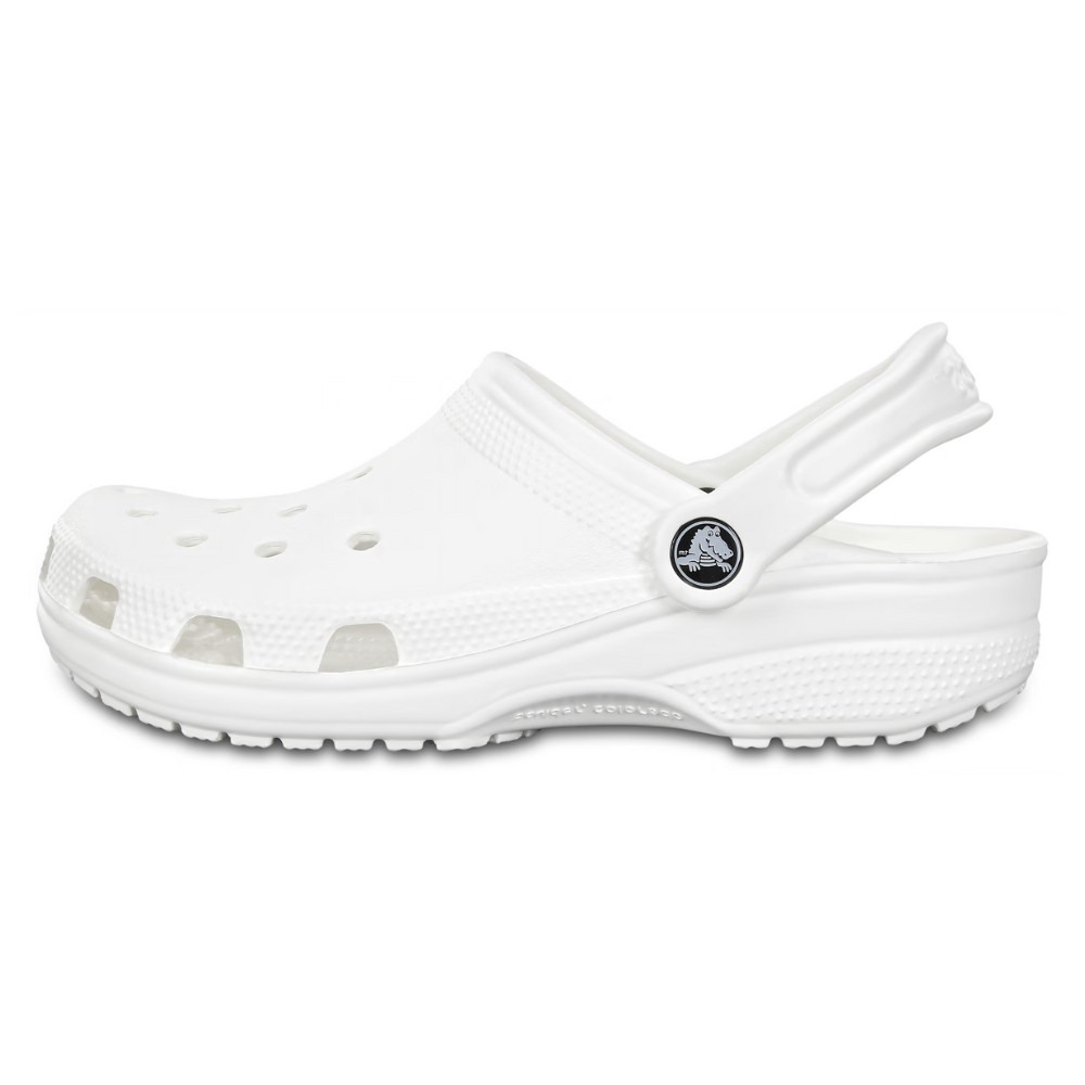 Crocs White Unisex Adult Classic Slip On Sandals Ultra Light Water-Friendly