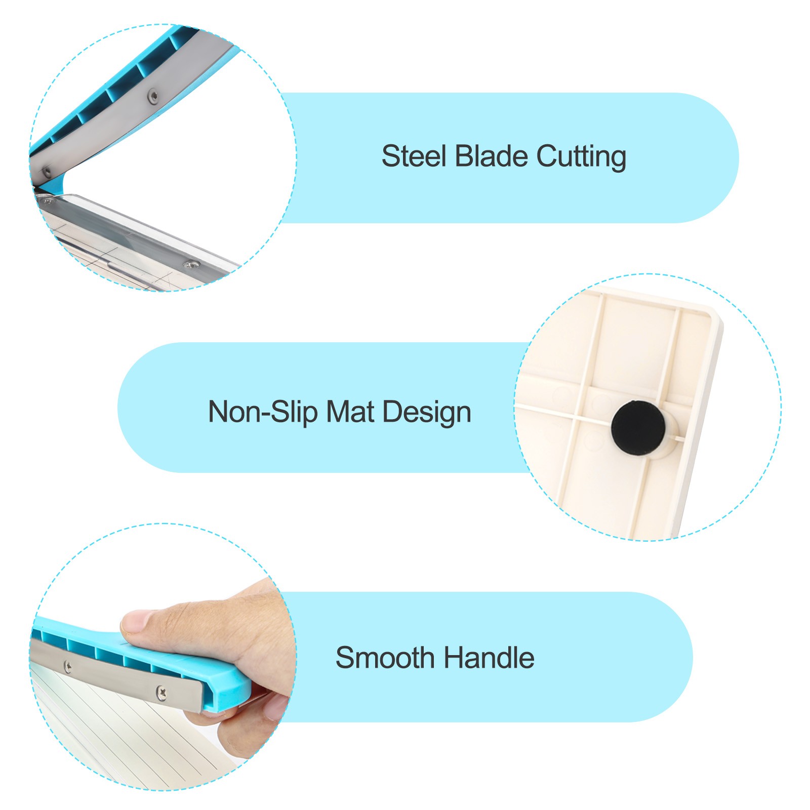 Heavy Duty Mini Photo Paper Cutter Trimmer Guillotine w/ Guard for School Office