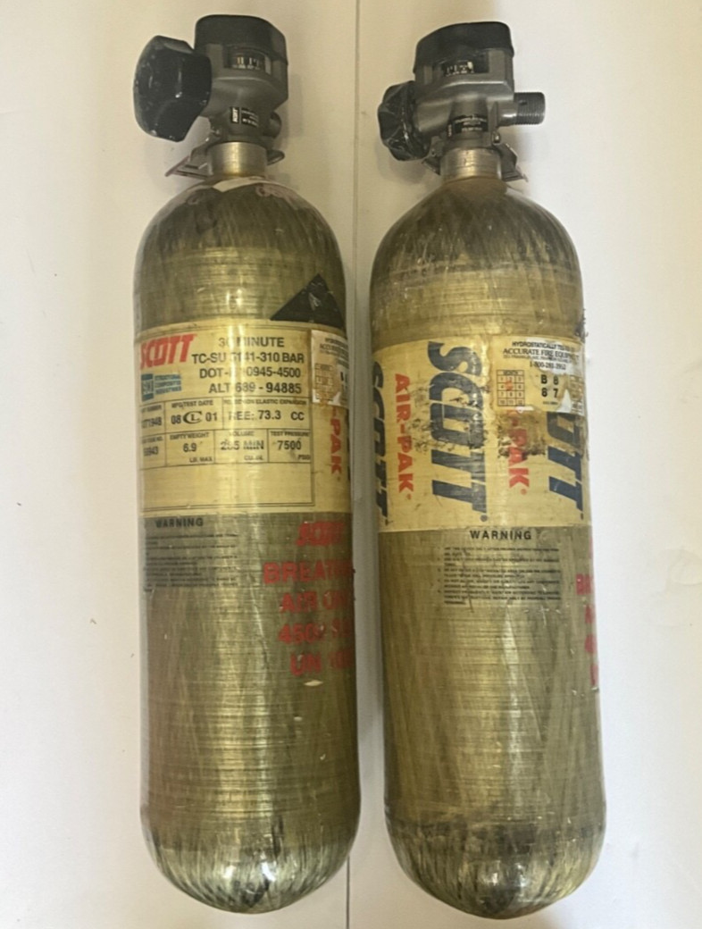 Scott 4500PSI 30MIN  Tank Mfr 2000-05 CGA347 Valve 2 tank with this auction