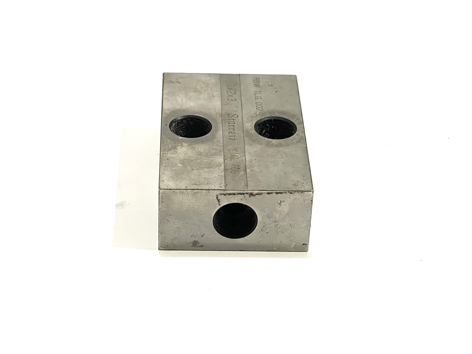 Starrett Tri-Block: 1 Blocks, 5 Holes, 1 in x 2 in x 3 in, 0.0001 in Squareness