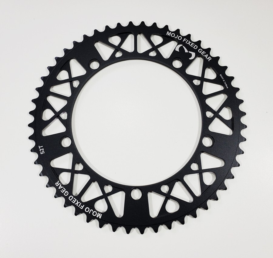 MOJO Fixed Gear Chainring 52T - 144 BCD Track Fixie single speed 1/8" - BLACK