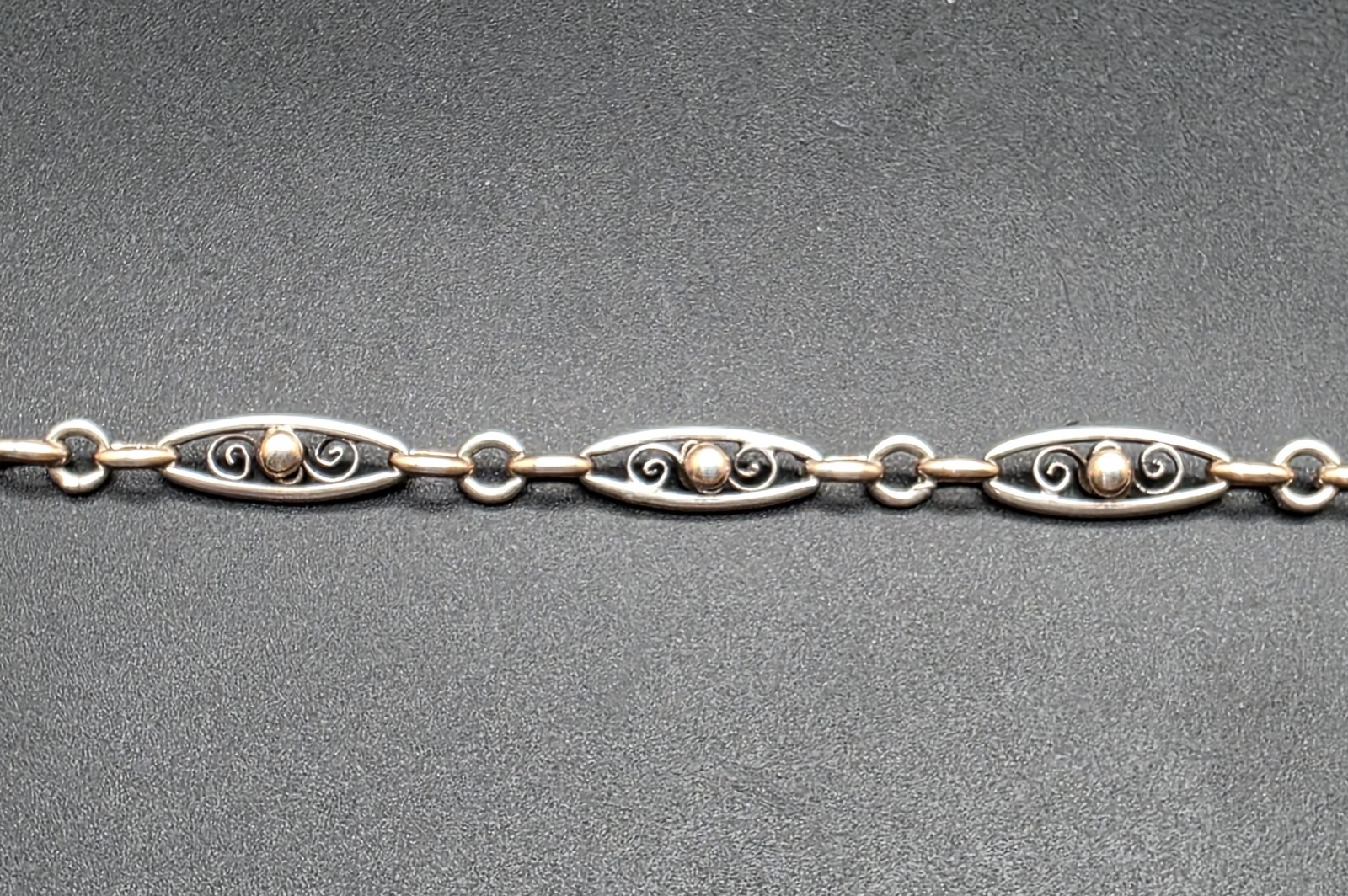 Antique Belle Époque Gilt Silver Pocket Watch Chain Albertina France c1900