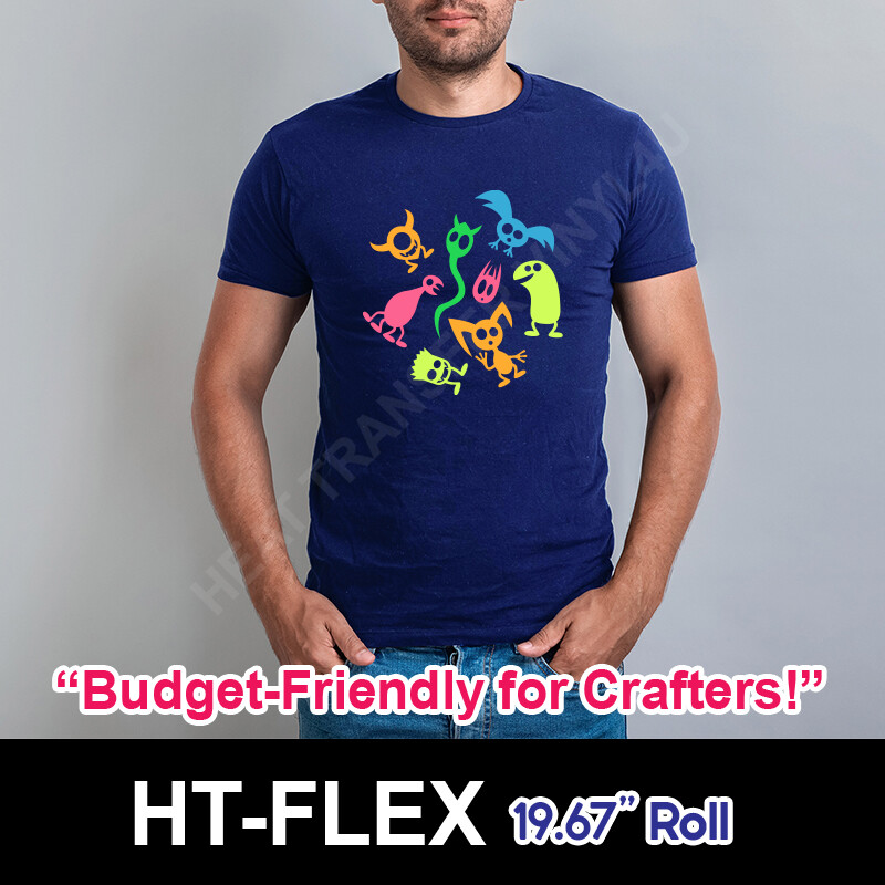 HT-Flex 20" Heat Transfer Vinyl Roll HTV Iron-on Heat Press for Garments