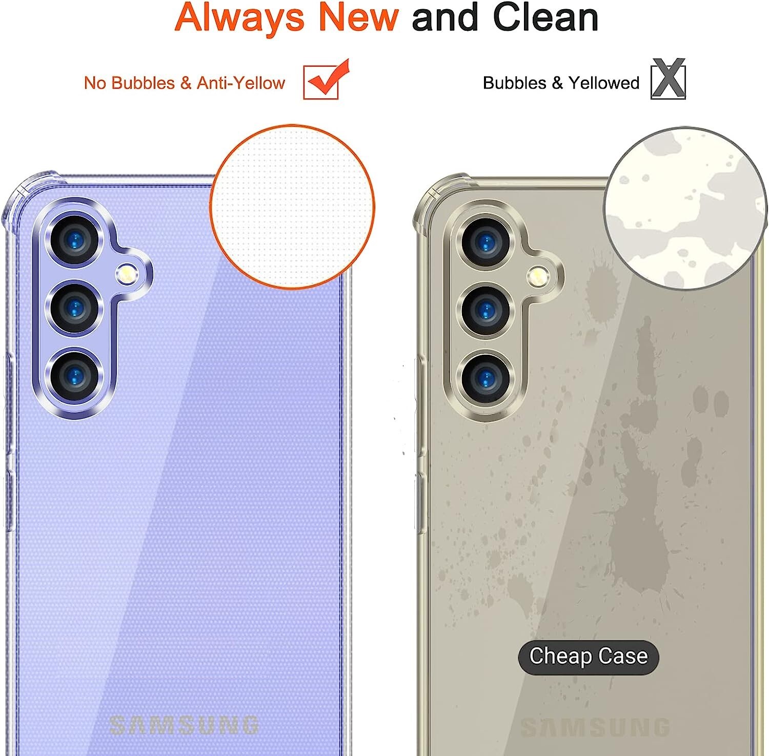 For Samsung A71 A54 A34 A05 A21S Soft Silicone Case Glass Screen Protector