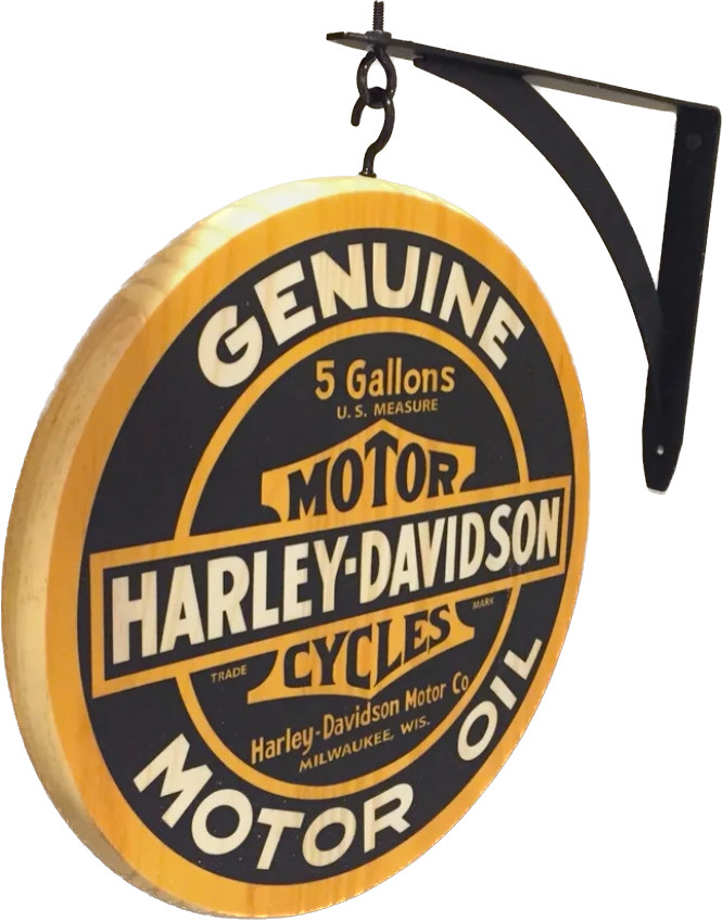 Harley Davidson Genuine Motor Oil 12" (inch) Double Sided Pub Sign