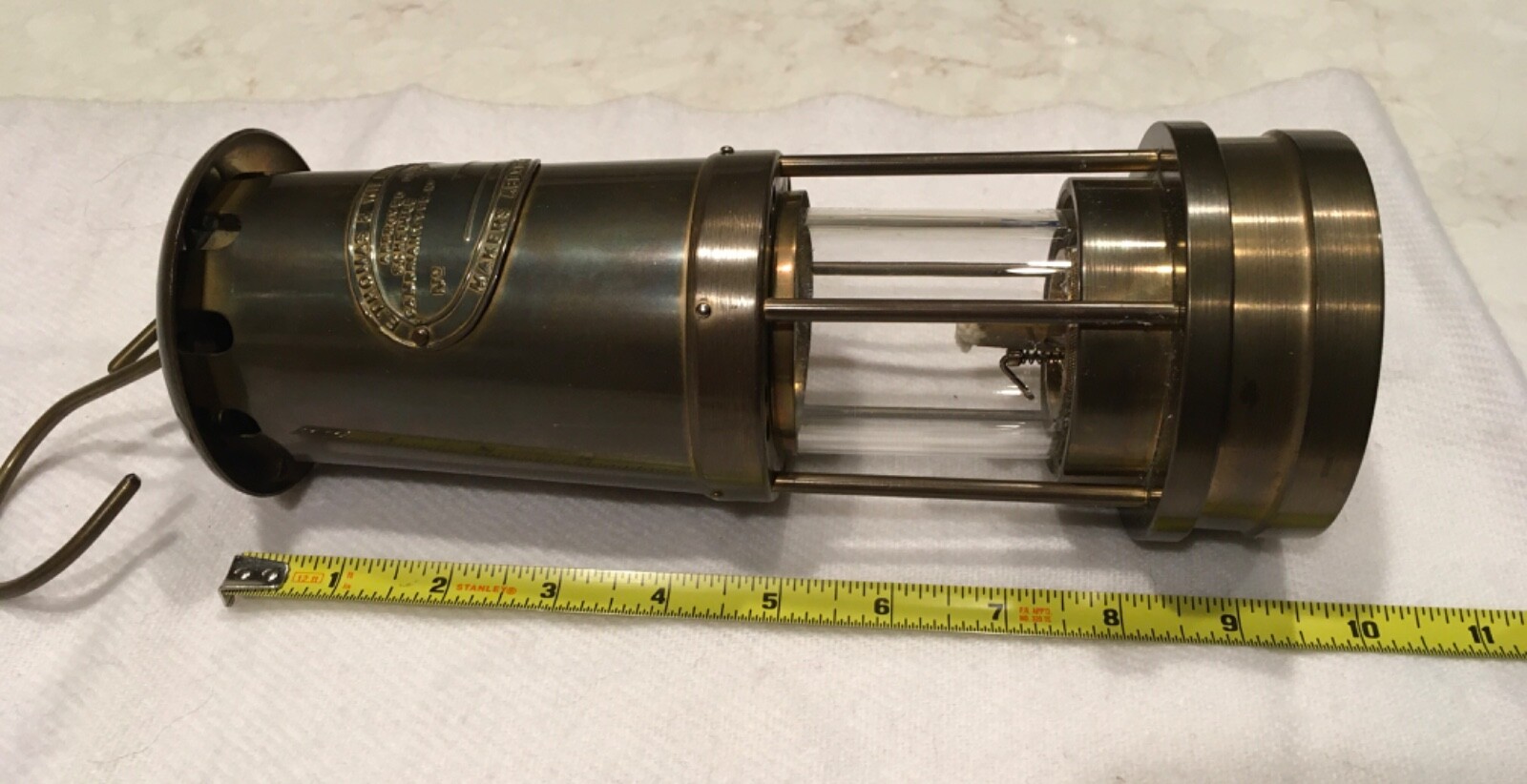 E. Thomas & Williams Ltd. Cambrian Brass Miners Lamp, Schedule B, type Aberdare