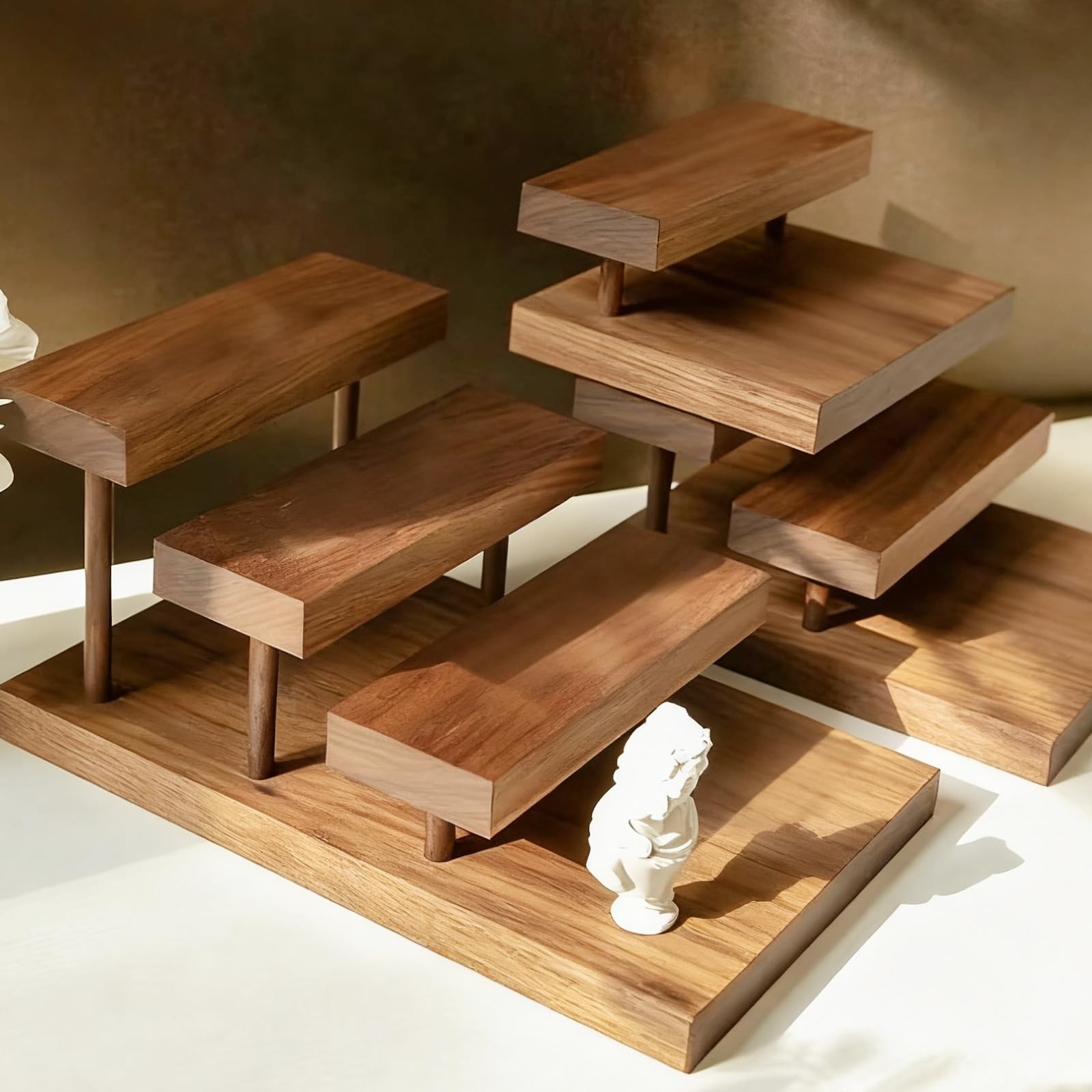 10 Pack Walnut Wooden Dowel Rods 3/8 x 12 Inch (10 x 300mm) Wood Color