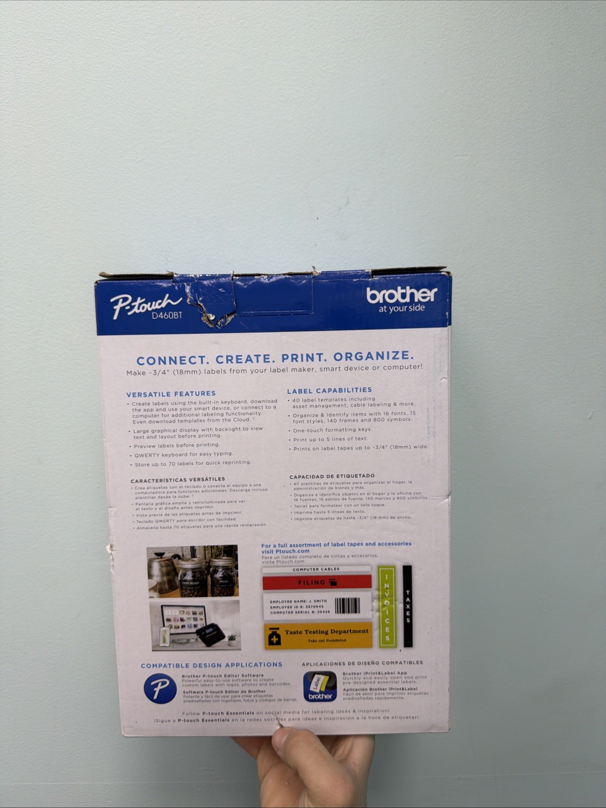 Brother P-Touch PT-D460BT Business Expert Connected Label Maker (Black)