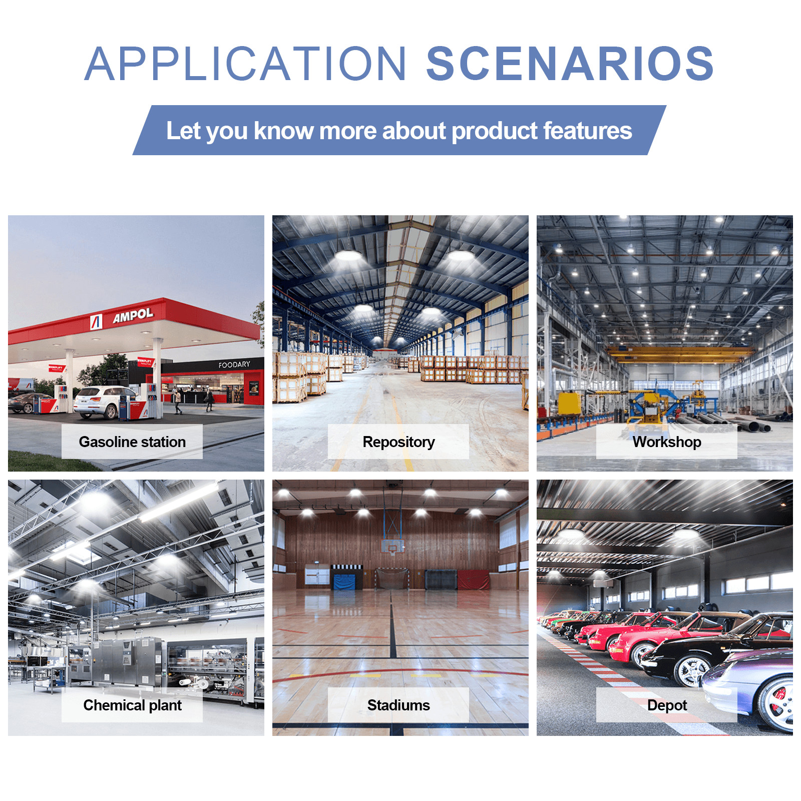 500W Super Bright Warehouse LED UFO High Bay Lights Factory Shop GYM Light Lamp