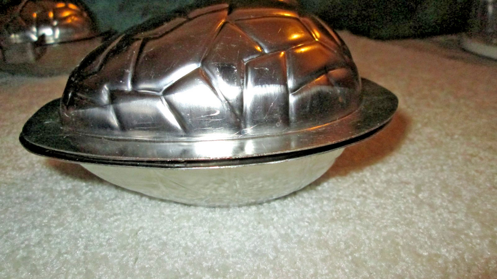 6 stainless steel Easter egg ice cream molds vintage